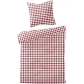 TRAUMSCHLAF Feinbiber Bettwäsche Landhaus Karo 200x200 cm + 2x 80x80 cm