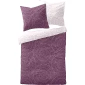 TRAUMSCHLAF Feinbiber Bettwäsche Kreise lila 200x220 cm + 2x 80x80 cm