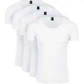 Suitable Otaru T-Shirt Breite Rundhalsausschnitt Weiß 2-Pack