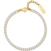 Brosway Dazzling gold-plated bracelet with clear zircons Desideri BEI081