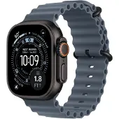 Apple Ocean Armband für Watch | 44/45/46/49 mm - Anchor Blue / Black Titanium
