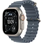 Apple Ocean Armband für Watch | 44/45/46/49 mm - Anchor Blue / Natural Titanium
