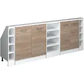 Vicco Dachschrägenschrank-Set Rion, 5er Set, Sonoma/Weiß/Weiß
