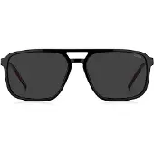 HUGO Sonnenbrille aus schwarzem Acetat mit Gummi-Logo Grösse ONESI