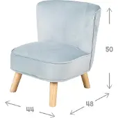 Roba Hochstuhl Lil Sofa junior 50 cm Samtblau