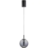 Pure Infinity LED-Pendellampe, grau/rauchgrau, Ø 18cm, CCT - , Infinity, dimmbar, Grau, für Wohnzimmer, Glas
