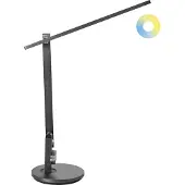Beliani LED-Schreibtischlampe Grau Dimmbar Verstellbarer Arm 3 Farbtemperaturmodi Modern Büro Homeoffice Schreibtischleuchte Arbeitsleuchte