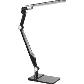 Beliani LED-Schreibtischlampe Schwarz Dimmbar Verstellbarer Arm 3 Farbtemperaturmodi Modern Büro Homeoffice Schreibtischleuchte Arbeitsleuchte