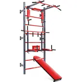 K-Sport Sprossenwand mit Bank + Dip Station + Klimmzugstange