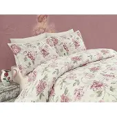 L'essentiel Maison , Begonvilla- EPJ6123, Rosa, Bettdecken, 65% Baumwolle / 35% Polyester