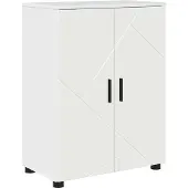 vidaXL Badezimmerschrank mit Speicher Hochglanz Weiß 60 x 35 x 80 cm