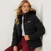 Bench Damen Atha Kurze Steppjacke Schwarz