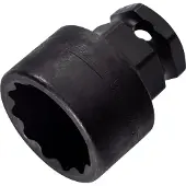 Hazet Schlag-Maschinenschrauber Steckschlüsseleinsatz 900SZ6-27, 1/2 (12,5 mm) Vierkant hohl, 24 mm Außen-Sechskant, Außen Doppelsechskant-Tractionsp
