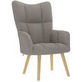 vidaXL Relaxsessel Taupe Stoff