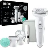 Braun Epilierer Haarentfernung Silk epil 9 SkinSpa All in One Set sanfte Reinigung