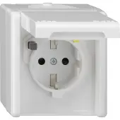 Gira FI-Schutz-Steckdose rws 30mA mit Klappdeckel 267730