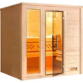 Weka Sauna "Bergen" Set, 7,5 kW Bio-Ofen mit digitaler Steuerung