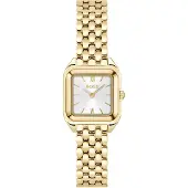 BOSS Herrenuhr 1502823 Petite Goldton, quadratisches Gehäuse mit abgerundeten Kanten