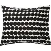 Marimekko - Räsymatto Kopfkissenbezug 65 x 65 cm, schwarz / weiß