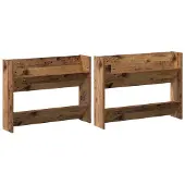 vidaXL Schuhschrank 2 stk. 80 x 18 x 60 cm Holzwerkstoff Altholz