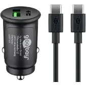 Goobay 27 W Dual-USB Auto-Schnellladeset USB-C