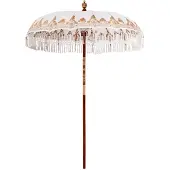 vidaXL Balinesischer Sonnenschirm Creme 190 x 190 x 260 cm