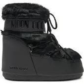 Moon Boot Icon Low Faux Fur Damen Winter Stiefel schwarz EU 39-41