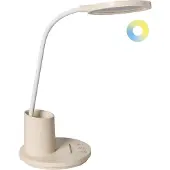 Beliani LED-Schreibtischlampe Hellbeige Dimmbar Verstellbarer Arm 3 Farbtemperaturmodi Modern Büro Homeoffice Schreibtischleuchte Arbeitsleuchte