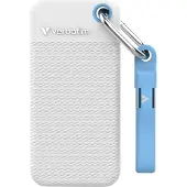 Verbatim Pocket SSD, 1 TB, USB Typ-C, 3.2 Gen 2 (3.1 Gen 2), 10000 MB/s, 10 Gbit/s, Blau, Weiß