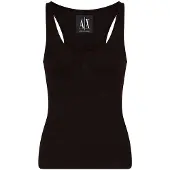 Armani Exchange für Damen. XW000829AF13729UC001 Top Schwarzes Icon (M), Lässig, Viskose, Ärmellos / Hosenträger