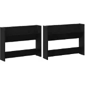 vidaXL Schuhschrank 2 pcs Schwarz Eichen-Optik 85 x 18 x 90 cm