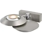 Paul Neuhaus Oculis LED-Wandlampe silberfarben 30cm, Eisen, 2-flg. - , Oculis, dimmbar, Metallisch, für Schlafzimmer, Metall, Modern