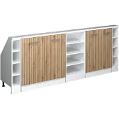 Vicco Dachschrägenschrank-Set Rion, 5er Set, Artisan Eiche/Weiß/Weiß