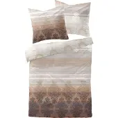 TRAUMSCHLAF Feinbiber Bettwäsche Aura beige 135x200 cm + 80x80 cm