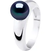 Diadema - Ring Echte Süßwasserperlen - Schwarz Tahitian Style