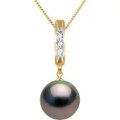 Diadema - Halskette - Diamanten - Tahiti-Perle - Gelbgold