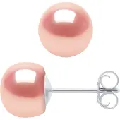 Diadema - Ohrringe - Silber und echte Süßwasserperlen - Rosa