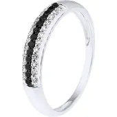 Diadema - Ring - Prestige Diamanten Weiß und Schwarz - Weißgold