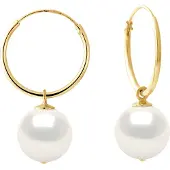 Diadema - Ohrringe - Gelbgold und echte Süßwasserperlen