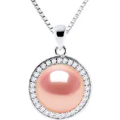 Diadema SUN Halskette Süßwasserperle 9-10 mm Rosa 925