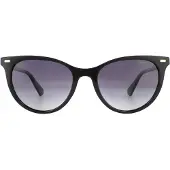Polaroid Cat Eye Womens Schwarz Grau Grau Gradient Polarisierte Sonnenbrille