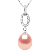 Diadema SHUTTLE Halskette Süßwasserperlen-Schmuck 9-10 mm Rosa 925