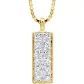 Diadema - Halskette mit Diamanten - Gelbgold - venezianische Kette