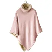 De Witte Lietaer Poncho Ganges Unisex Vieux Rose-Einheitsgröße