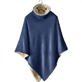 De Witte Lietaer Poncho Ganges Unisex Royal Blue-Einheitsgröße