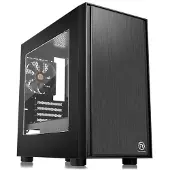 Thermaltake Versa H17 Window, Micro Tower, PC, Schwarz, micro ATX, Mini-ITX, SPCC, 15,5 cm