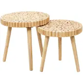 Home Deco Factory Set von 2 Roundin Tischen