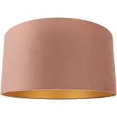 QAZQA Samt Lampenschirm Rosa 50/50/25 mit goldener Innenseite