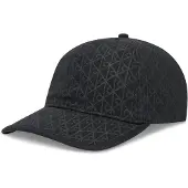 Calvin Klein Baseball Cap JEANS "EMBLEM PRINT w LEATHER PATCH CAP", Damen, schwarz, Web, Baumwolle, unifarben, Caps Baseball Cap, Regular fit und größenverstellbar