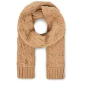 Ralph Lauren Unisex. 323953206004 Brauner Baumwollschal mit Zopfmuster (S/M), Lässig, Baumwolle
